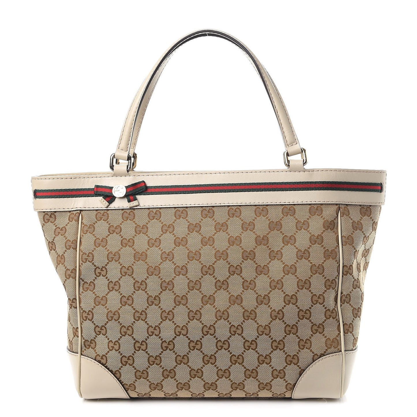 Monogram Web Medium Mayfair Tote Off White