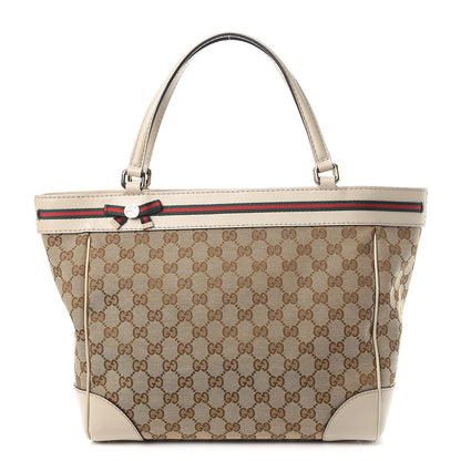 Gucci Monogram Web Medium Mayfair Tote Off White 1 of 9