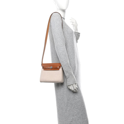 Hermes Military Toile Vache Hunter Herbag Zip Retourne 20 Ecru Beige Fauve 2 of 10