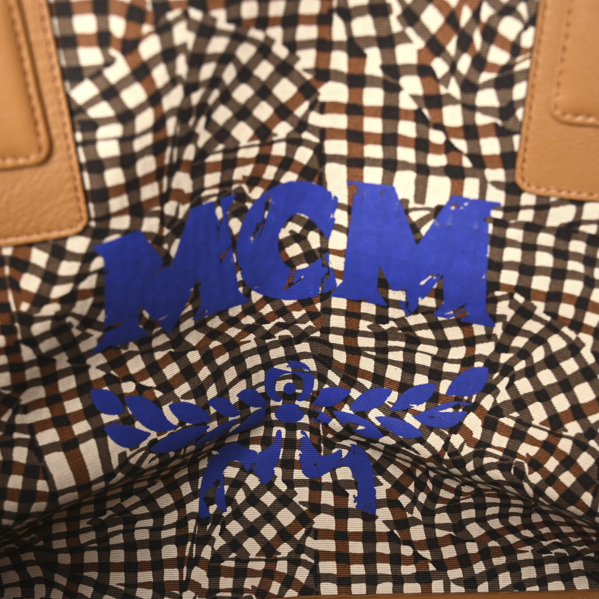 MCM Visetos Medium Liz Reversible Shopper Tote Cognac 10 of 17