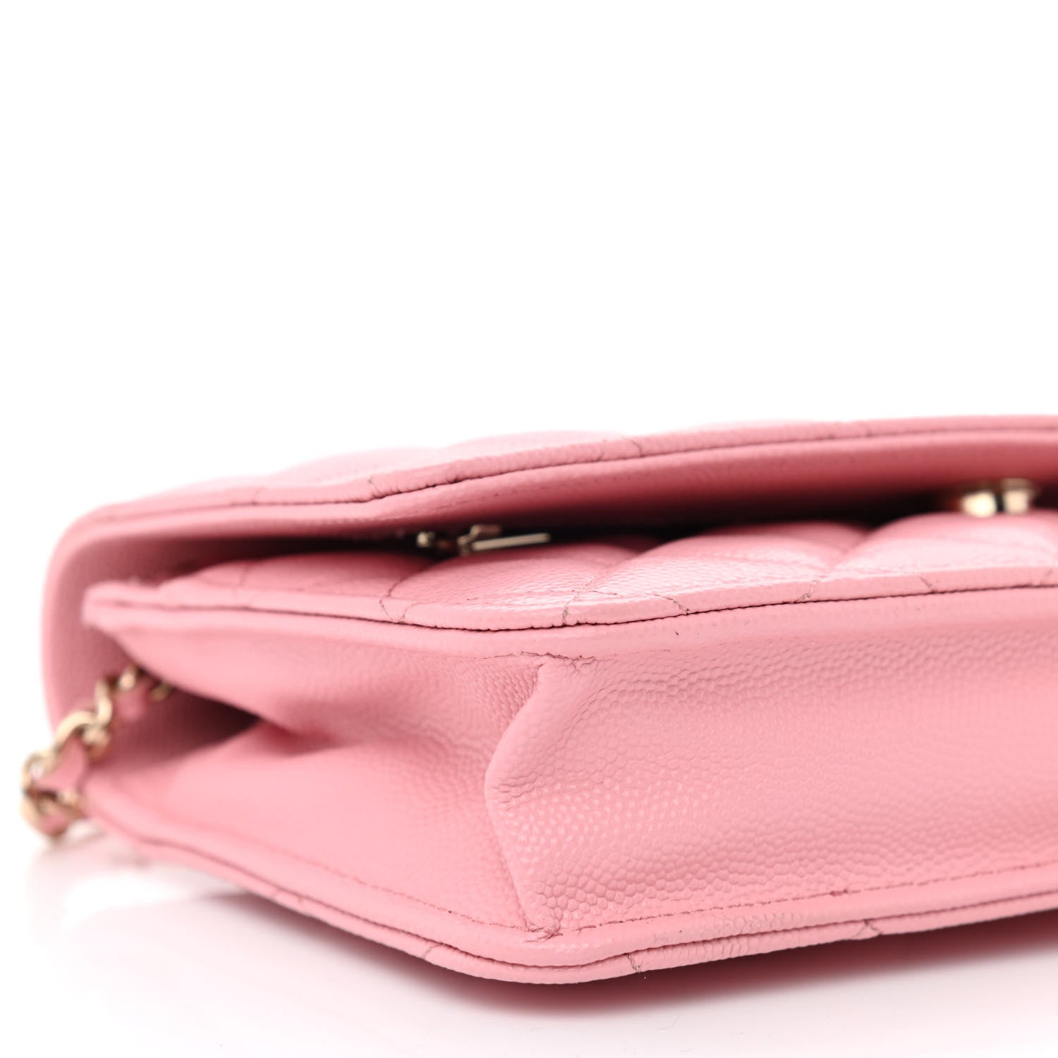 Chanel Caviar Quilted Wallet on Chain WOC Light Pink 10 of 12