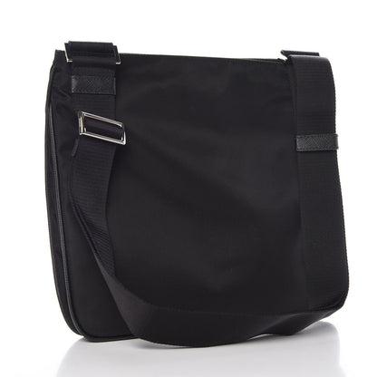 Prada Nylon Saffiano Flat Messenger Bag Black 3 of 8