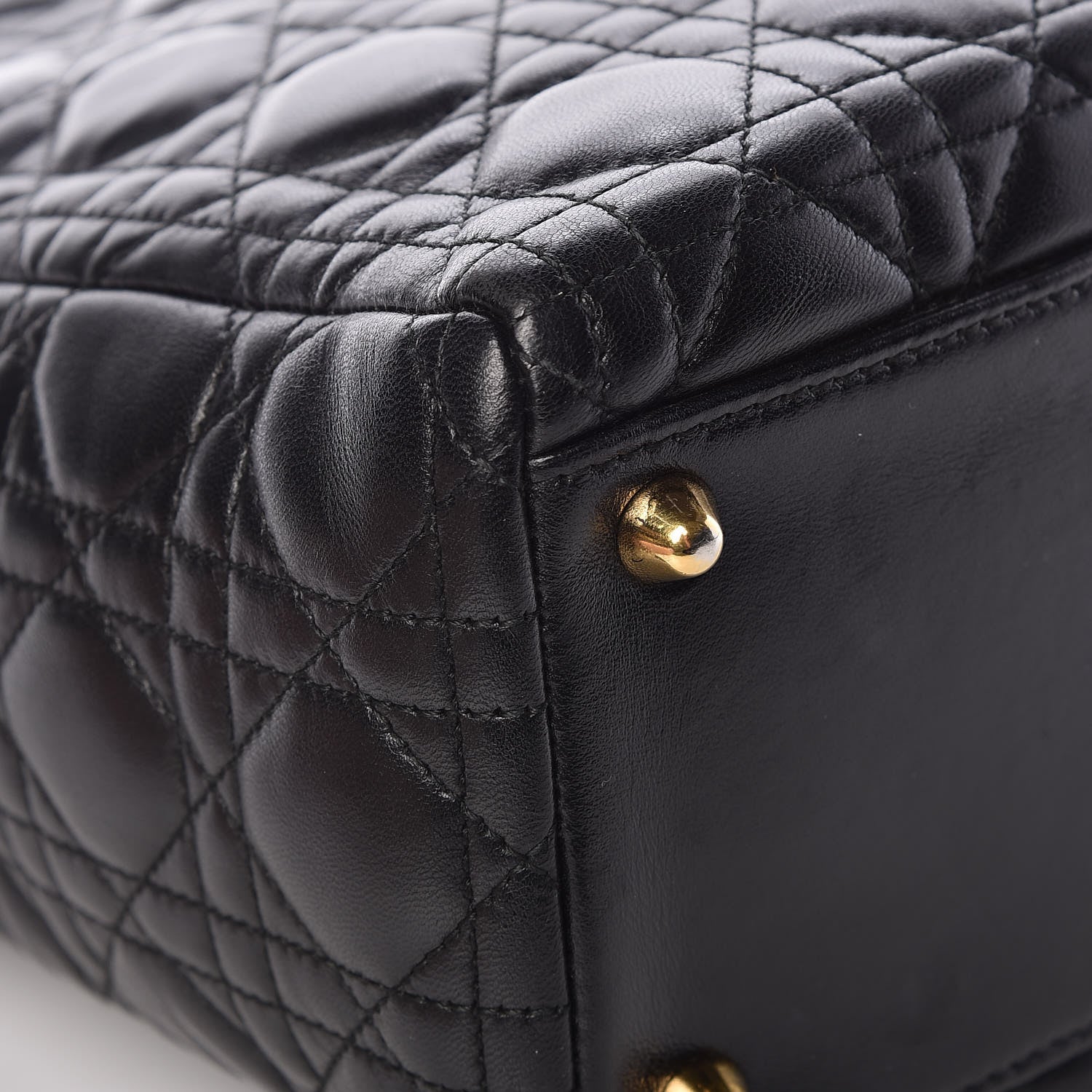 Christian Dior Lambskin Cannage Large Lady Dior Black 17 of 18