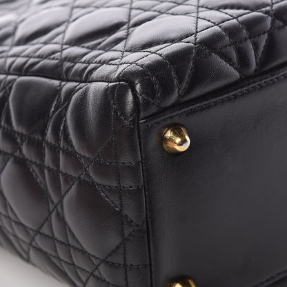 Christian Dior Lambskin Cannage Large Lady Dior Black 17 of 18