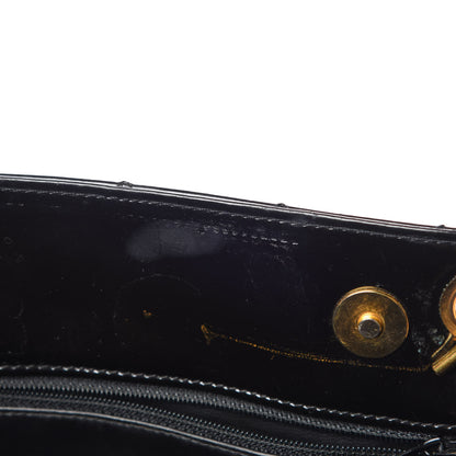 Chanel Patent Quilted Shoulder Bag Black 11 of 28