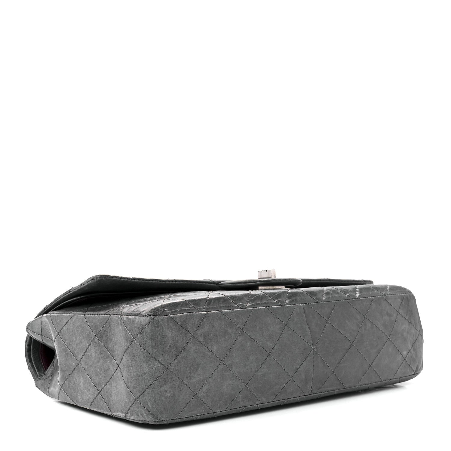 Chanel Aged Calfskin Quilted 50th Anniversary 2.55 Reissue 227 Flap Grey 4 of 13
