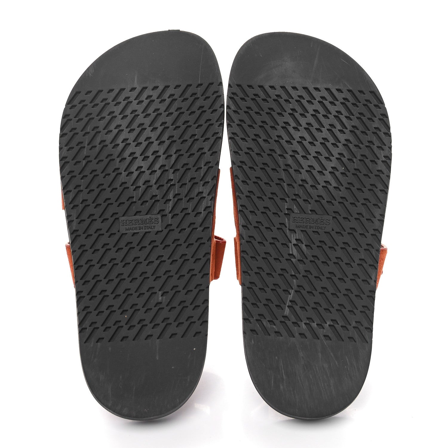 Hermes Suede Goatskin Womens Chypre Sandals 40 Orange Canyon 5 of 8