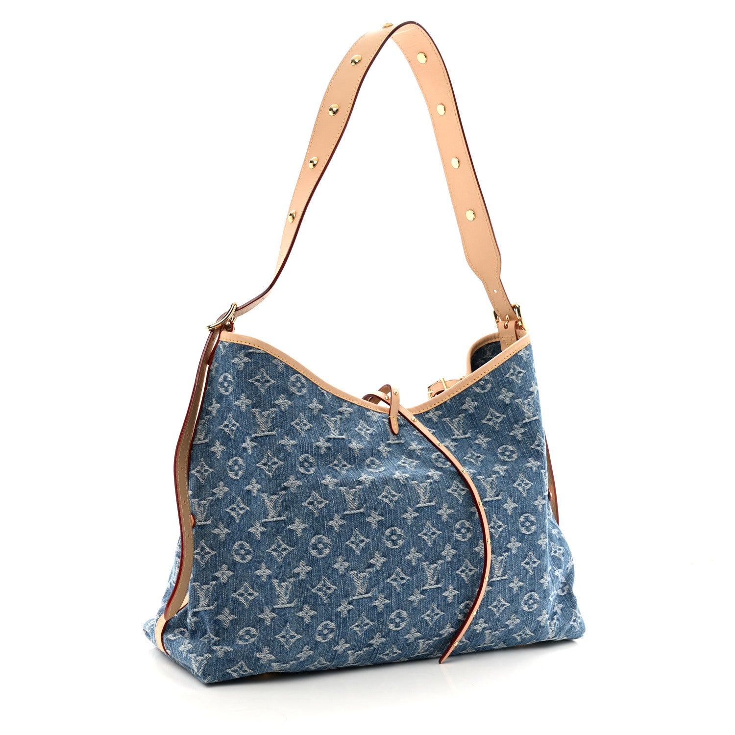 Louis Vuitton Monogram Denim CarryAll MM Blue 4 of 10