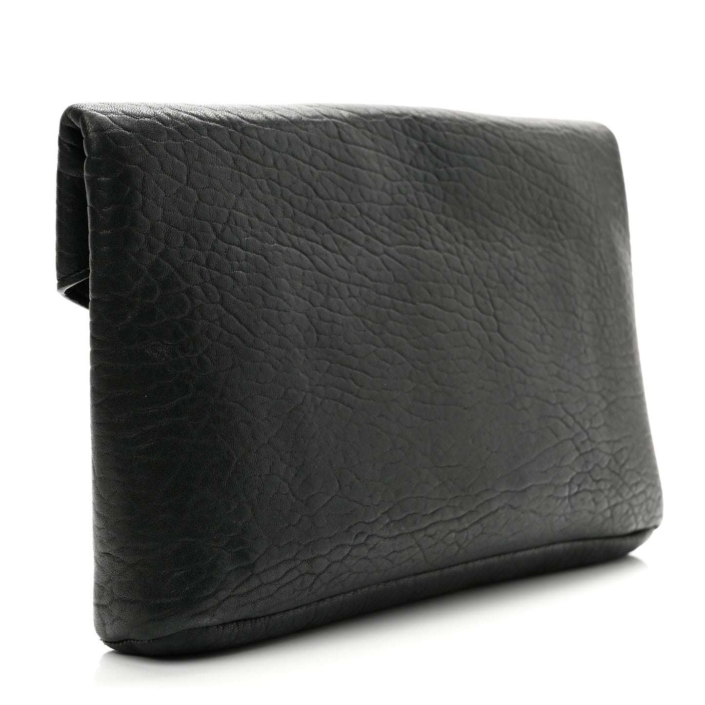 Grained Lambskin Cassandre Envelope Pouch Black