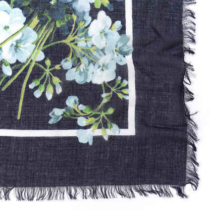 Gucci Modal Silk New Bloomy Shawl Midnight Blue Sky Blue 3 of 5