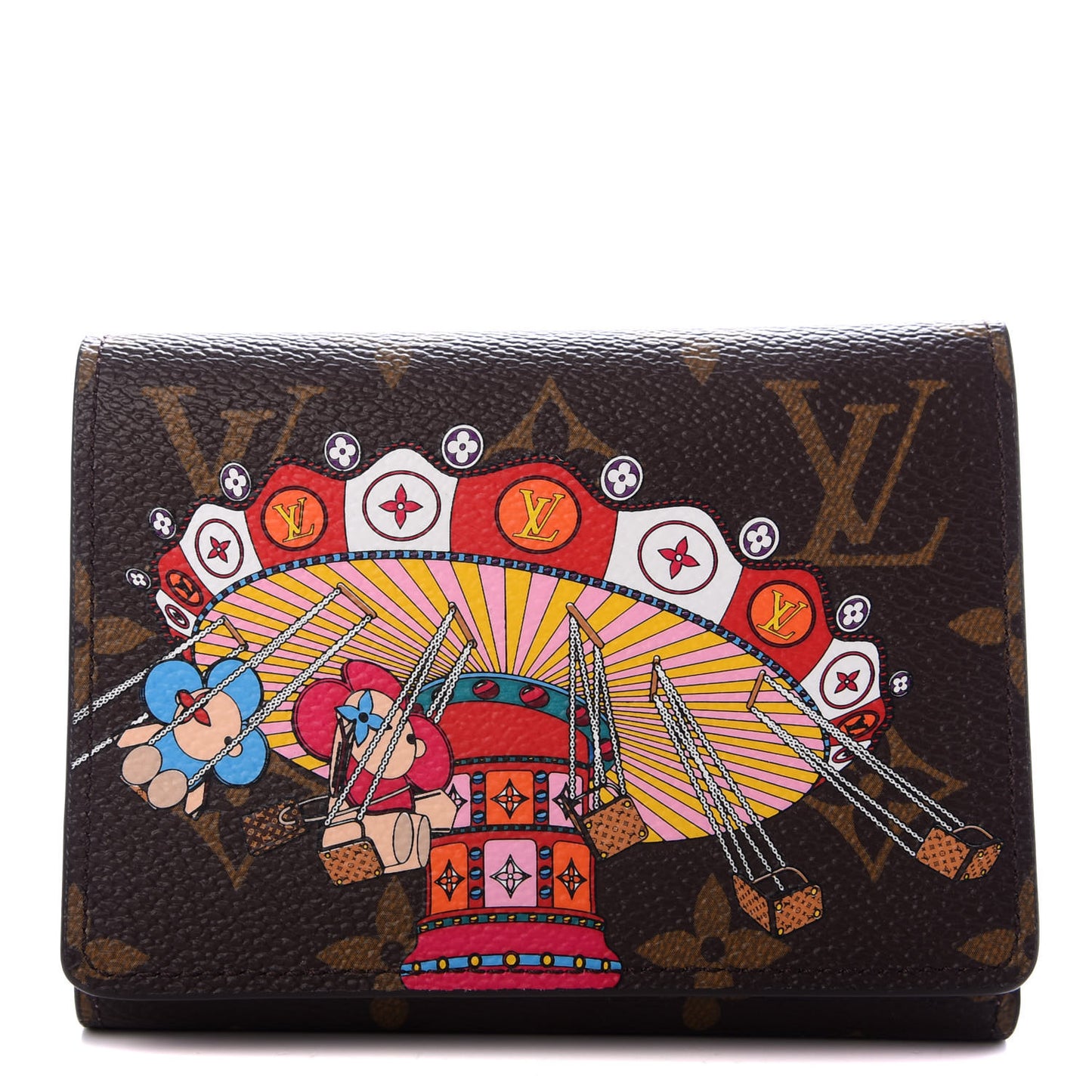 Monogram 2020 Christmas Animation Swing Ride Victorine Wallet Pink Poppy