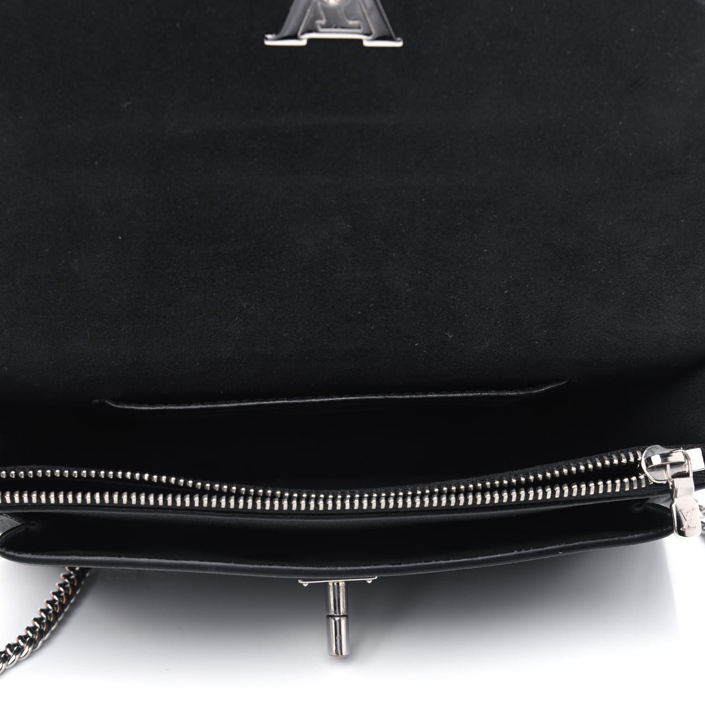 Soft Calfskin My Lockme Chain Pochette Black
