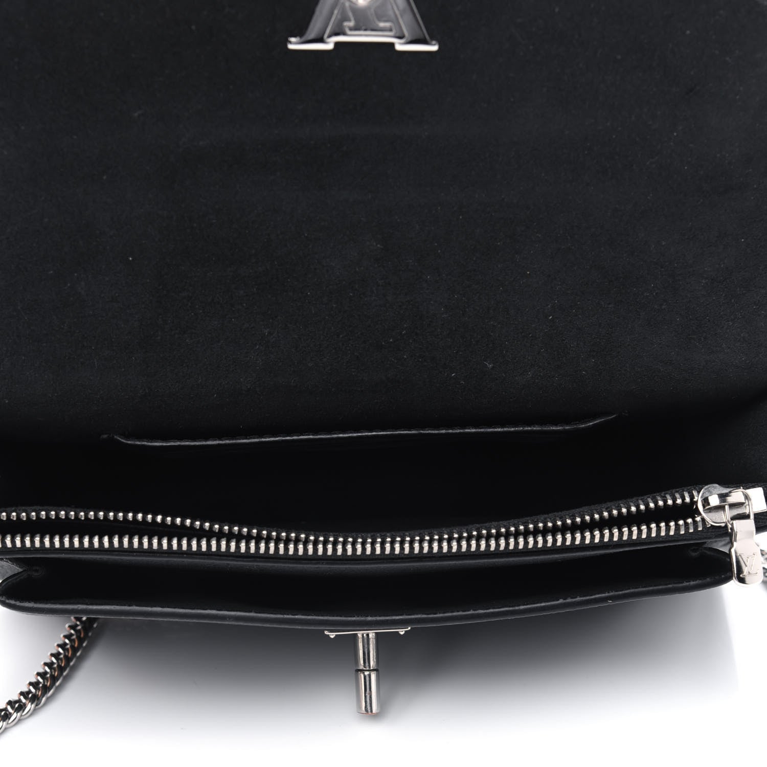 Louis Vuitton Soft Calfskin My Lockme Chain Pochette Black 3 of 4