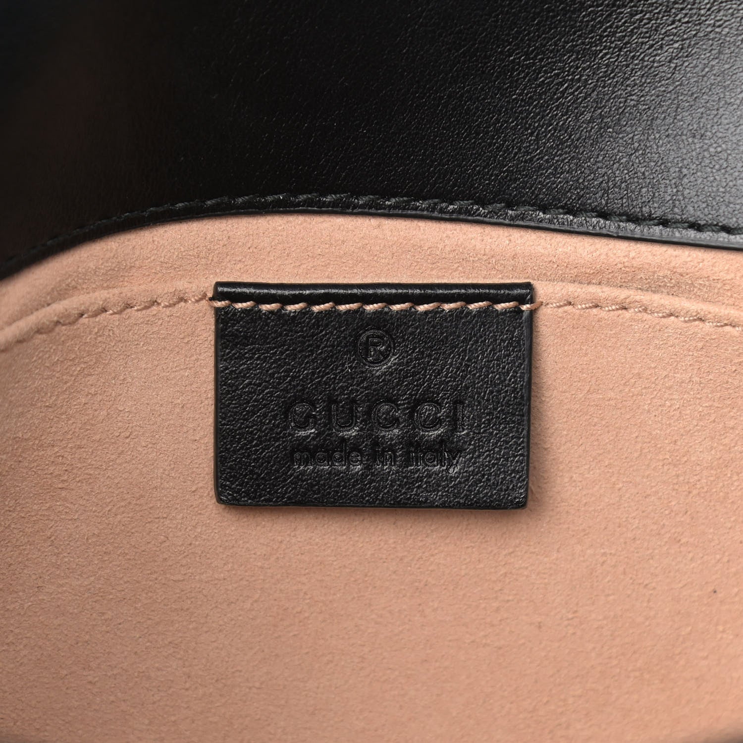 Gucci Calfskin Matelasse Mini GG Marmont Shoulder Bag Black 6 of 9