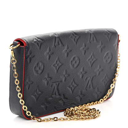 Louis Vuitton Empreinte Pochette Felicie Chain Wallet Marine Rouge 4 of 11