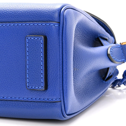 Versace Grained Calfskin Small La Medusa Top Handle Bag Lapis 9 of 9
