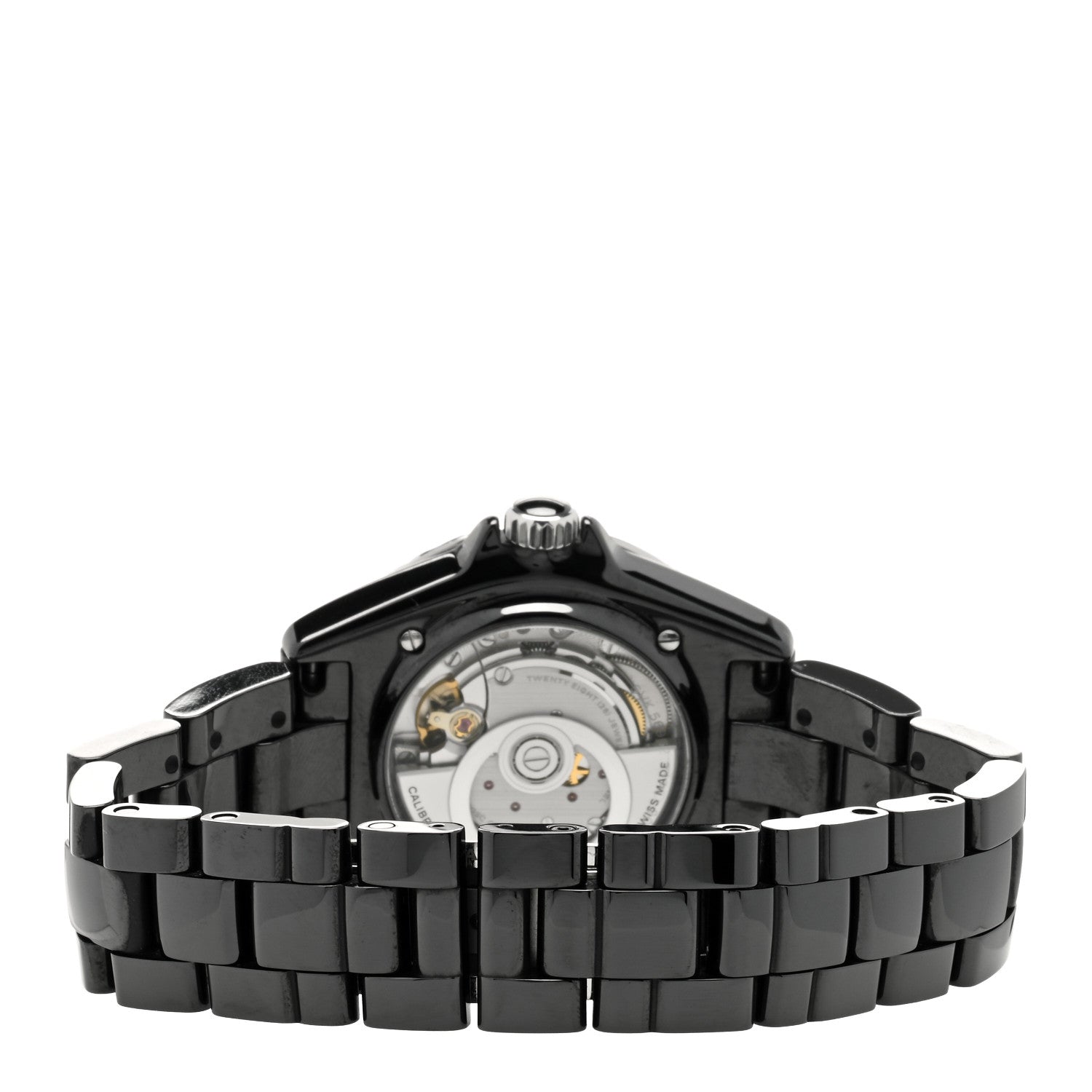 Chanel Stainless Steel Ceramic Diamond 38mm J12 Automatic Watch Black 3 of 4
