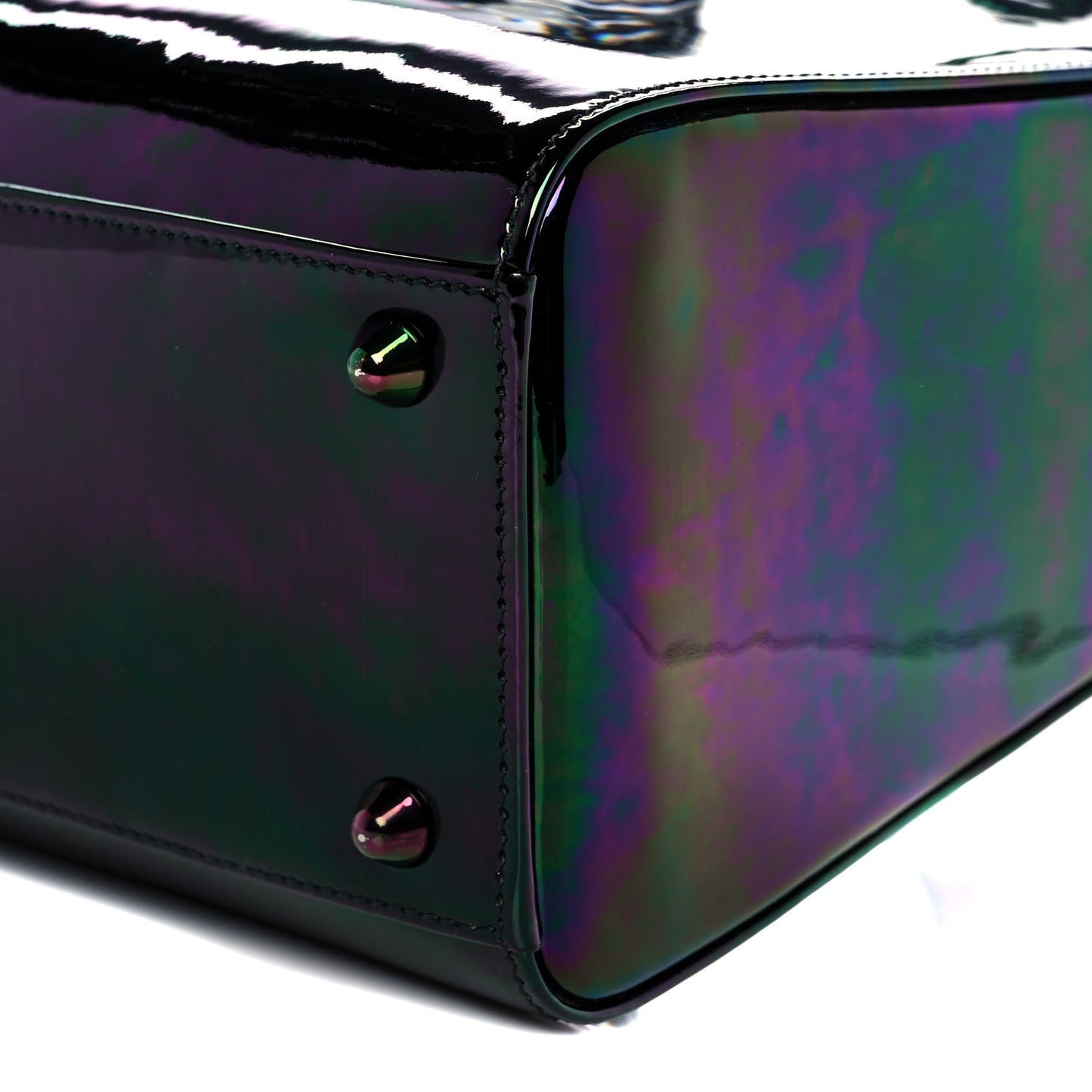 Metallic Iridescent Calfskin Amazonia Gisela Colon Large Art Lady Dior Multicolor