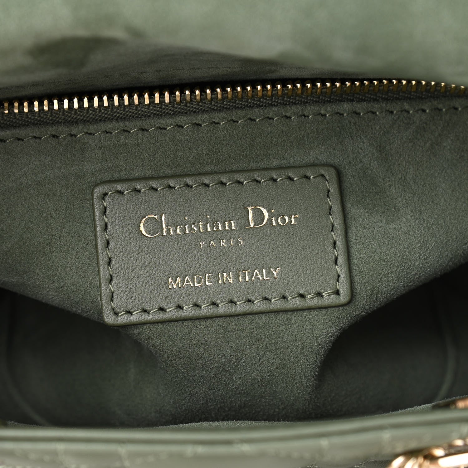 Christian Dior Lambskin Cannage Small My ABCDior Lady Dior Cedar Green 6 of 9