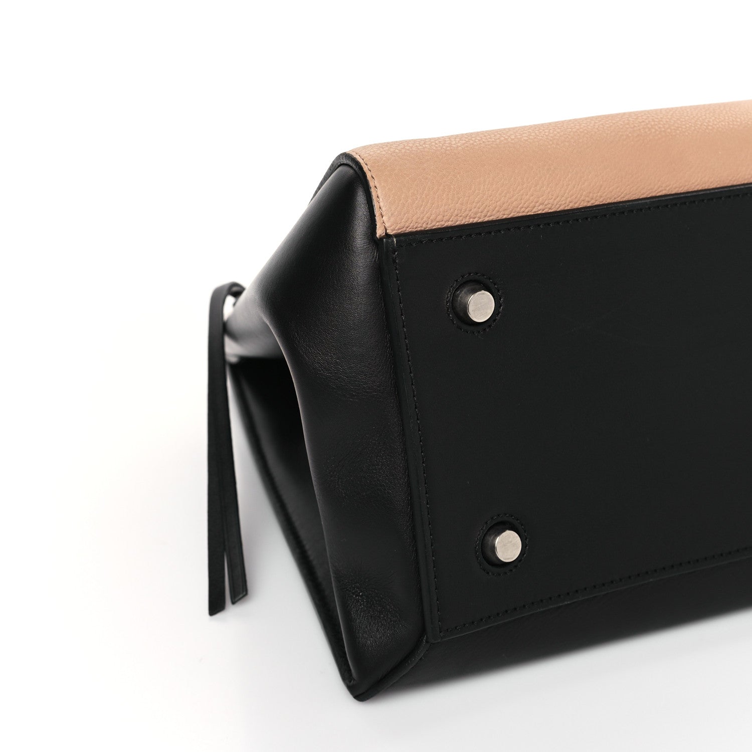 Celine Supple Calfskin Large Bi-Color Edge Shoulder Bag Beige 8 of 9