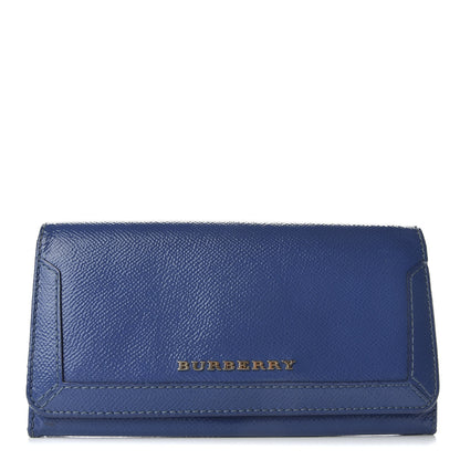 Burberry Patent Heritage Grain Penrose Continental Wallet Steel Blue 1 of 7