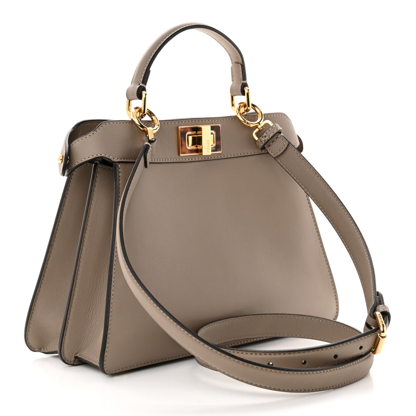 Vitello Seta Shiny Nappa Plexiglass Bi-Color Small Peekaboo I SEE U Satchel Tartaruga Black