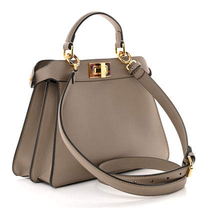 Fendi Vitello Seta Shiny Nappa Plexiglass Bi-Color Small Peekaboo I SEE U Satchel Tartaruga Black 3 of 12