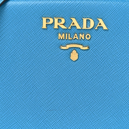 Prada Saffiano City Calf Light Frame Bag Celeste 7 of 15