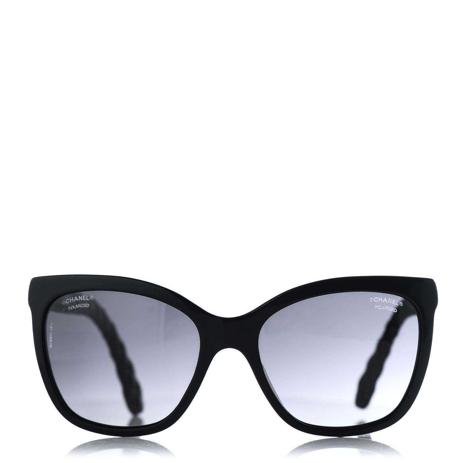 Chanel Acetate Quilted Polarized Butterfly CC Sunglasses 5288-Q Black 2 of 11