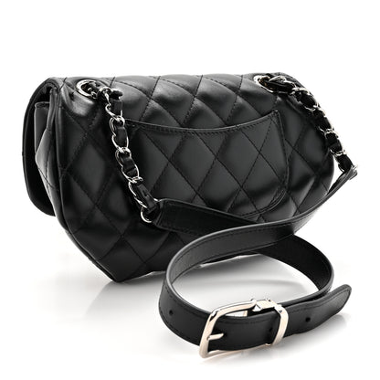 Chanel Calfskin Quilted CC Uniform Flap Belt Bag Black 3 of 11