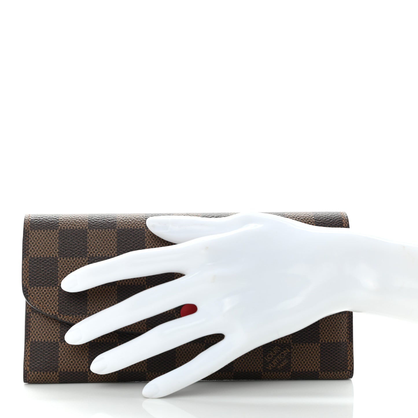 Damier Ebene Emilie Wallet Red