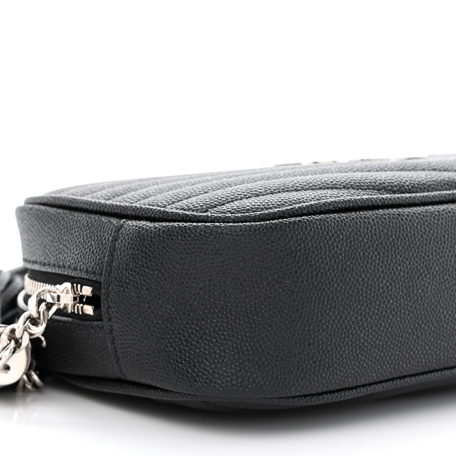Saint Laurent Grain De Poudre Matelasse Monogram Mini Lou Camera Bag Black 9 of 11