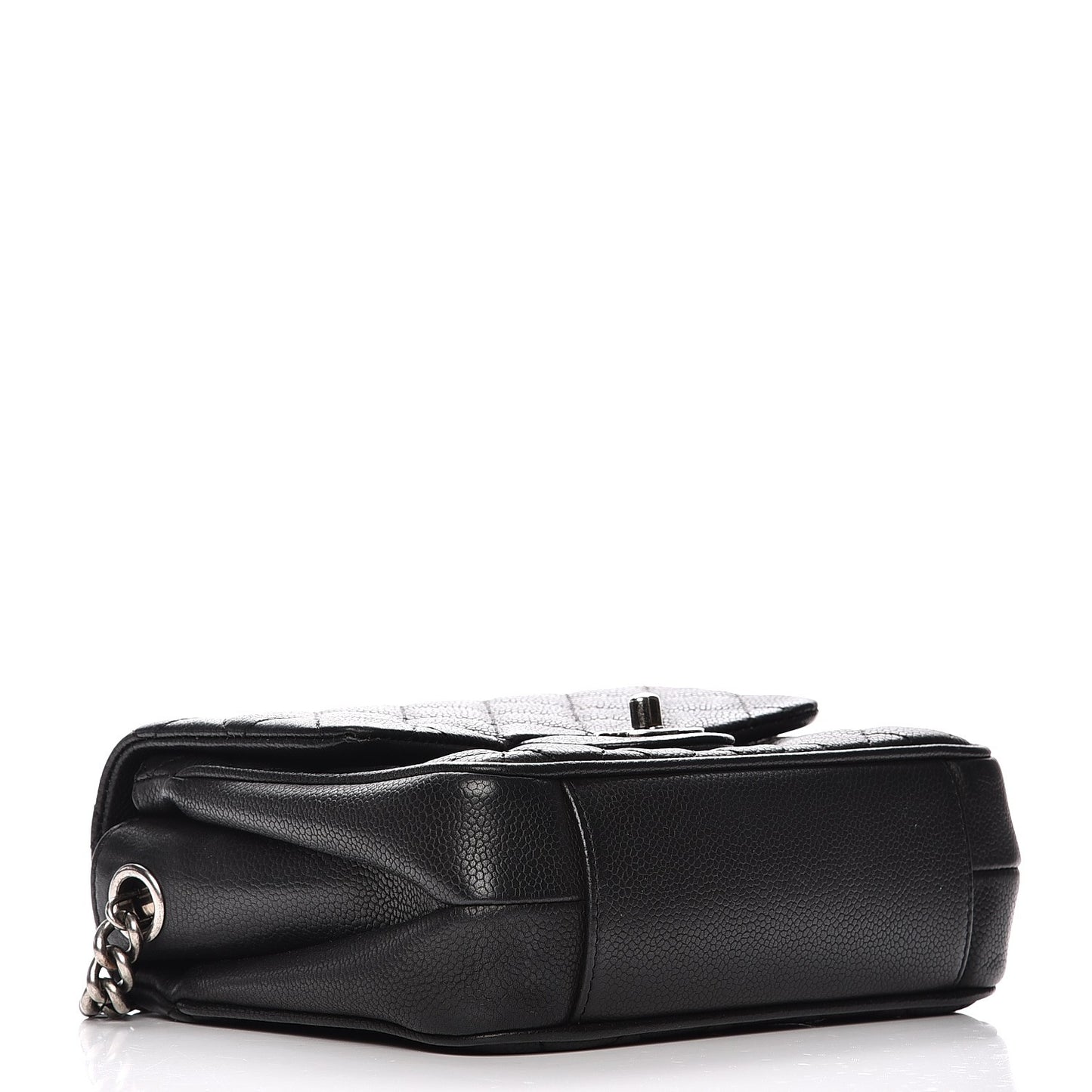 Caviar Quilted Small Rock In Rome Flap Black