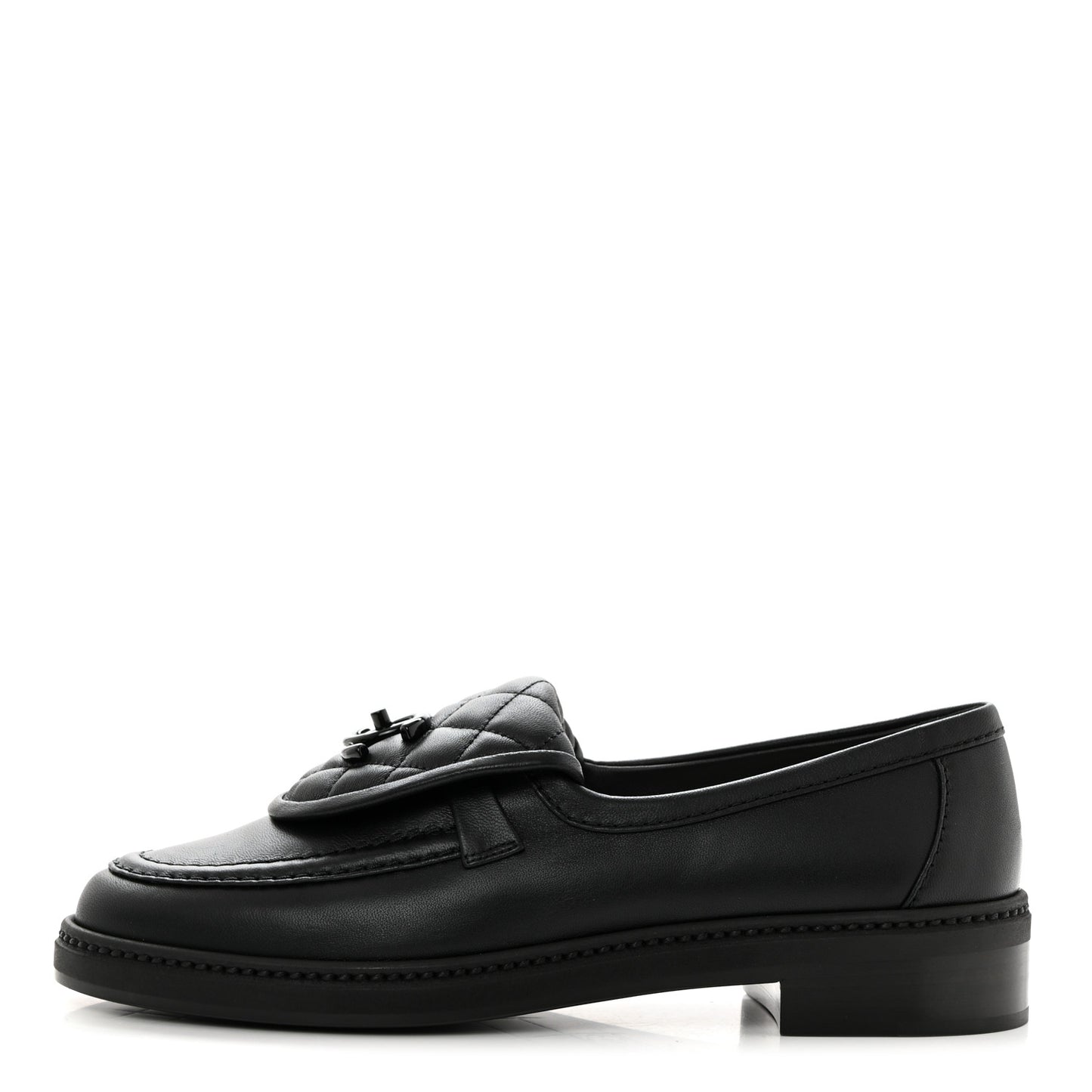 Lambskin Quilted CC Turnlock Loafers 37 Black