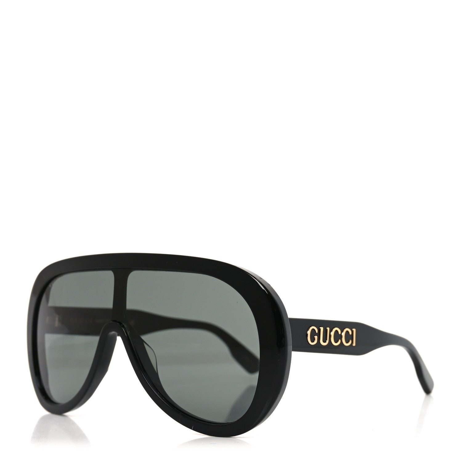 Gucci Acetate Shield Sunglasses GG1370S Black 1 of 7