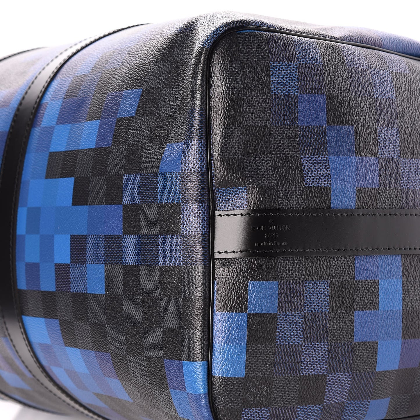 Damier Graphite Pixel Keepall Bandouliere 50 Blue