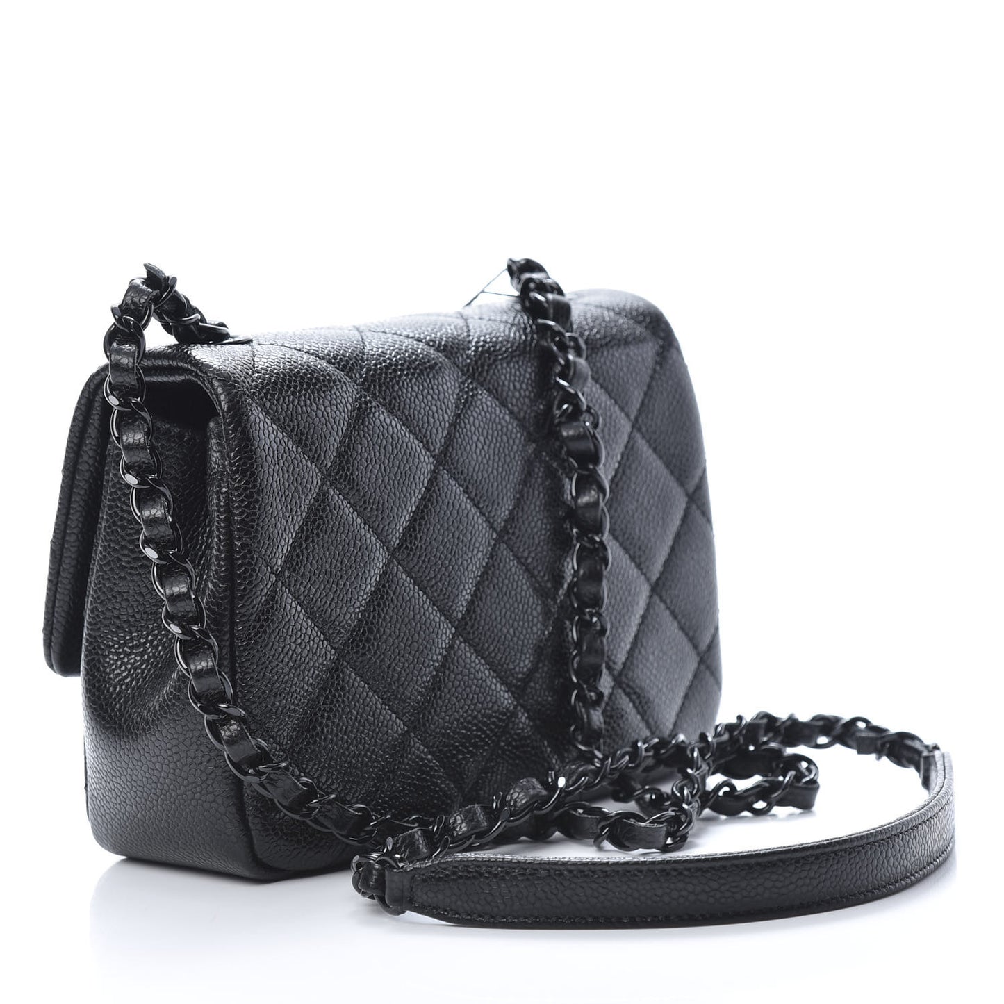 Caviar Quilted Incognito Mini Square Flap Black
