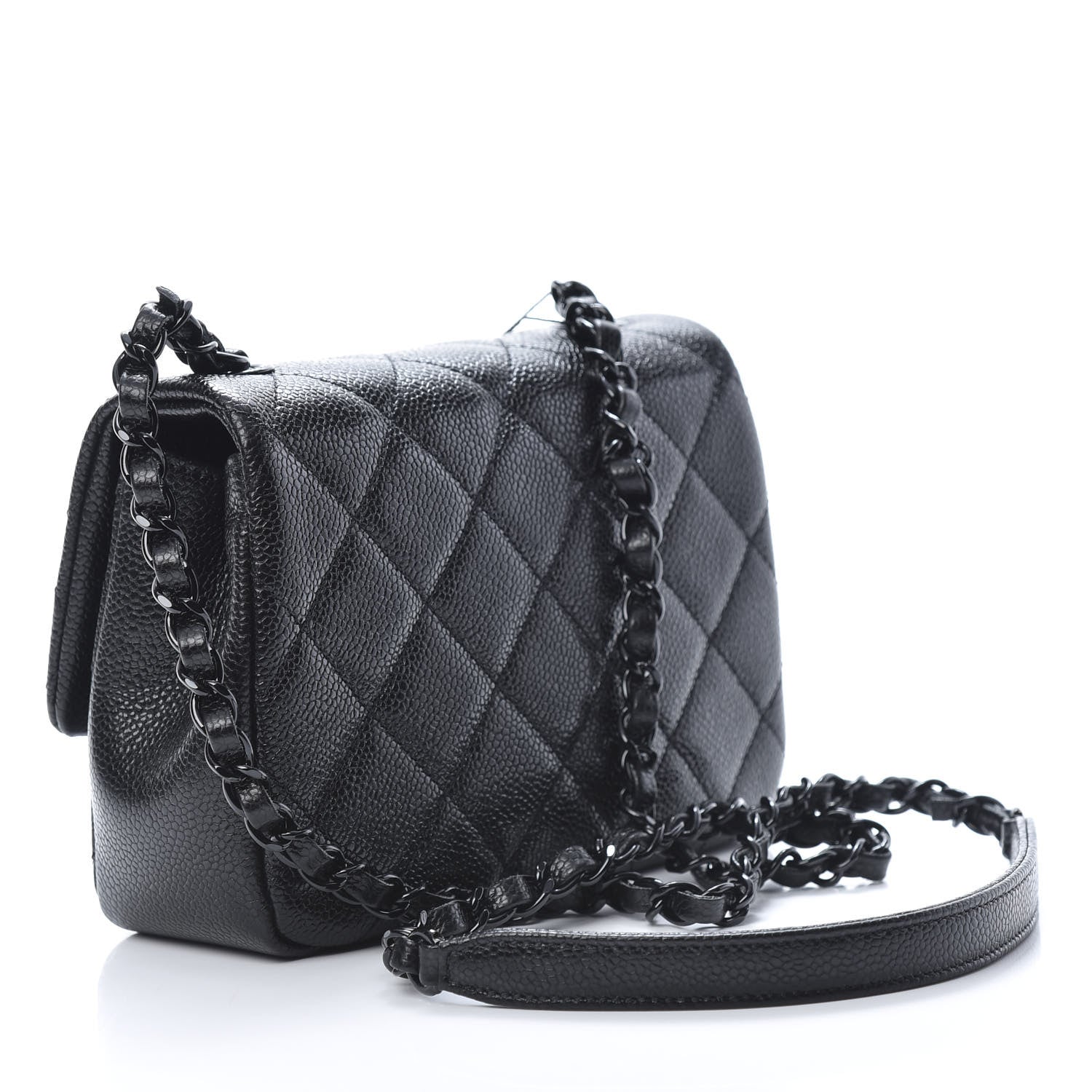 Chanel Caviar Quilted Incognito Mini Square Flap Black 3 of 10