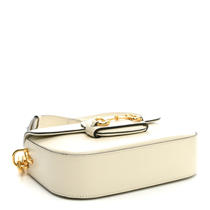 Gucci Azalea Calfskin Web Mini Horsebit 1955 Shoulder Bag Mystic White 3 of 9