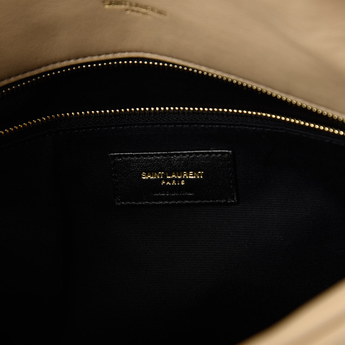 Lambskin Quilted Medium Loulou Puffer Monogram Chain Satchel Dark Beige