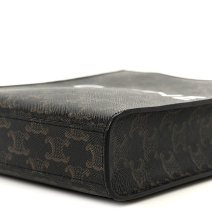 Celine Triomphe Canvas Calfskin Mini Vertical Cabas Tan 9 of 9
