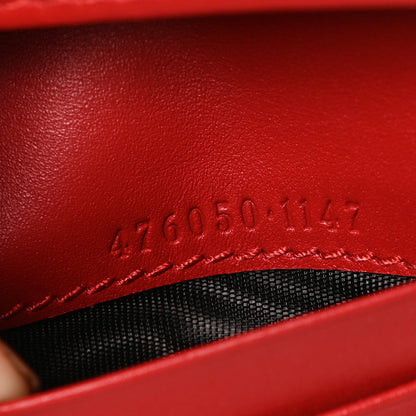 Gucci GG Supreme Monogram Cherry Embellished Card Case Wallet Hibiscus Red 7 of 7
