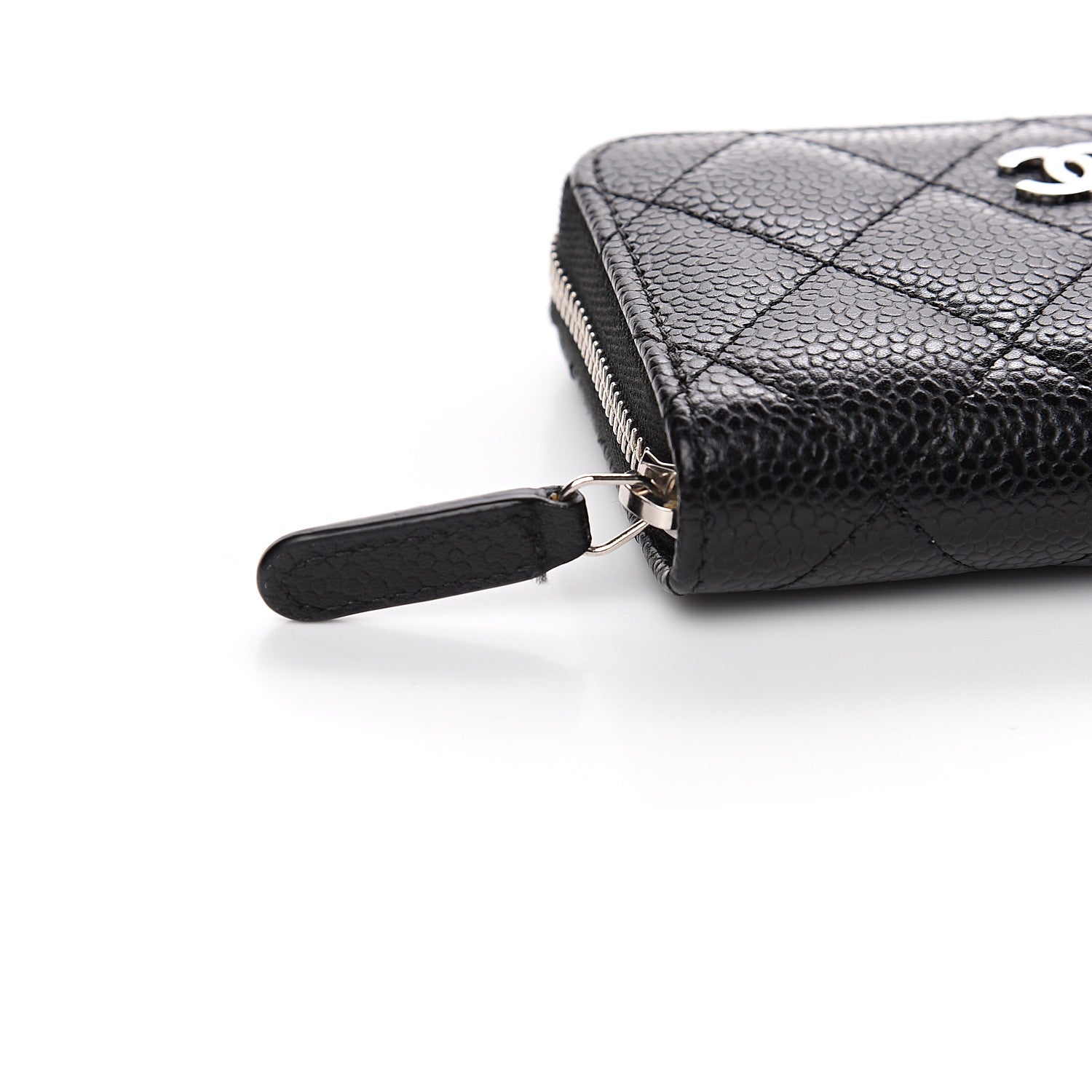 Chanel Caviar Quilted Zip Coin Purse Black 4 of 8