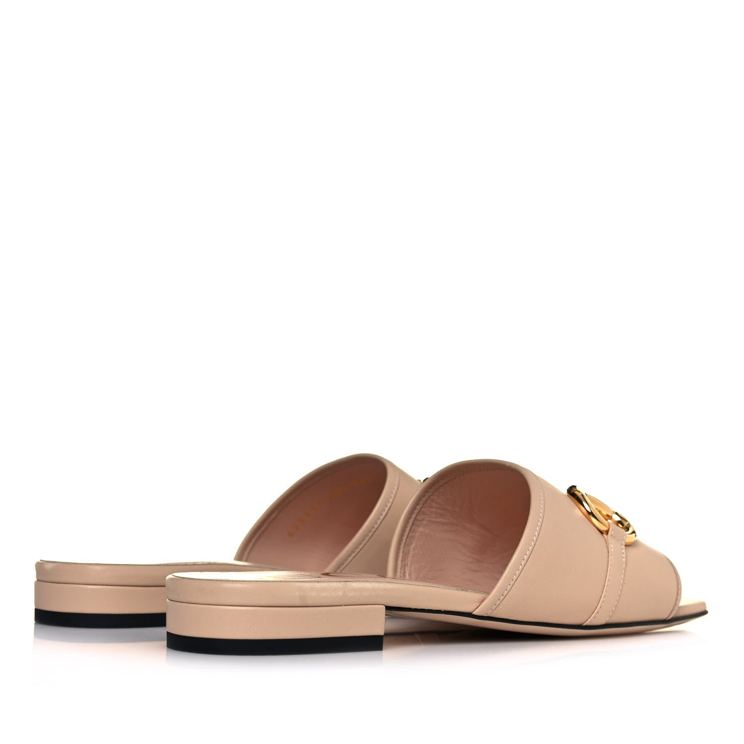 Gucci Nappa Horsebit Flat Slide Sandals 38.5 Skin Rose 4 of 10