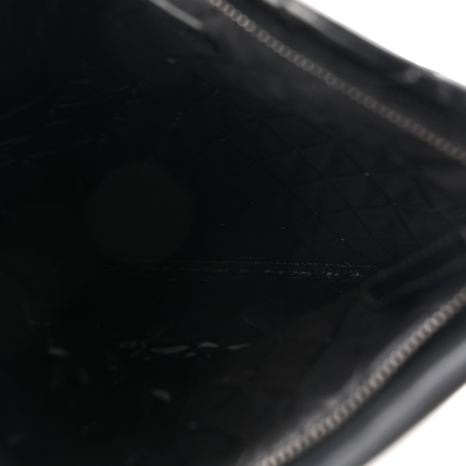 Chanel Patent Calfskin Quilted Beauty CC Clutch Black 5 of 7
