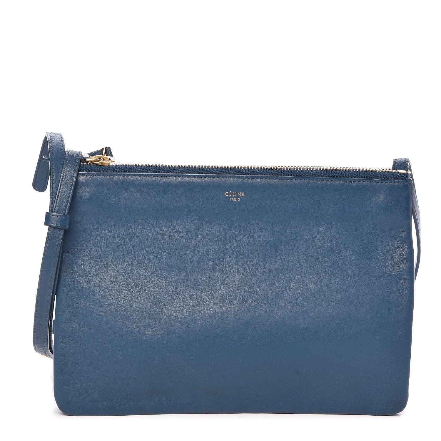 Celine Lambskin Small Trio Crossbody Bag Peacock 1 of 11