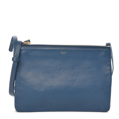 Celine Lambskin Small Trio Crossbody Bag Peacock 1 of 11