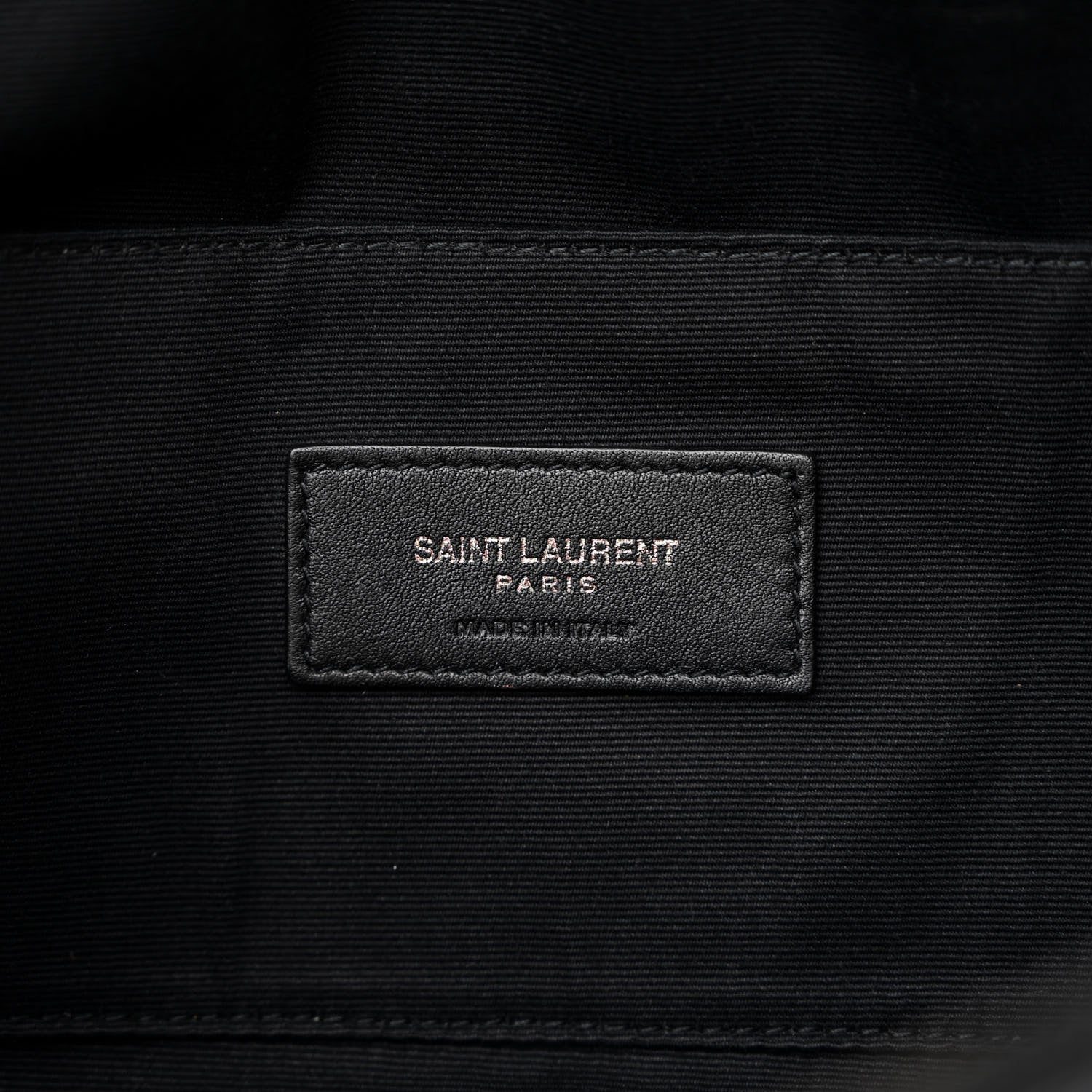 Saint Laurent Calfskin Crocodile Embossed Monogram Belt Bag Black 6 of 11