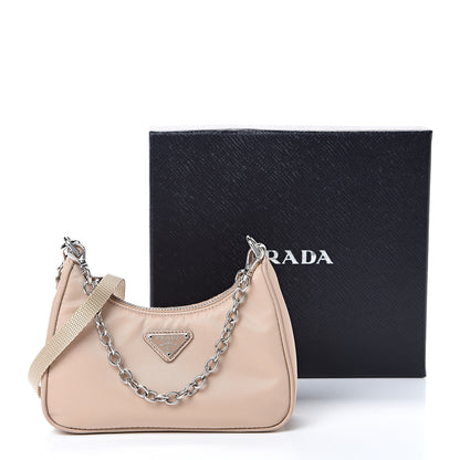 Prada Tessuto Nylon Saffiano Mini Re-Edition 2000 Shoulder Bag Cammeo 10 of 10