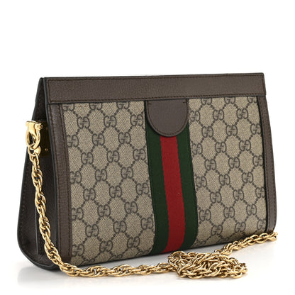 Gucci GG Supreme Monogram Web Small Ophidia Chain Shoulder Bag Brown 3 of 12